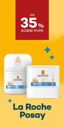 Protetores Solares da marca la roche posay com destaque promocional at&eacute; 35% sobre pre&ccedil;o de Venda ao P&uacute;blico Recomendado